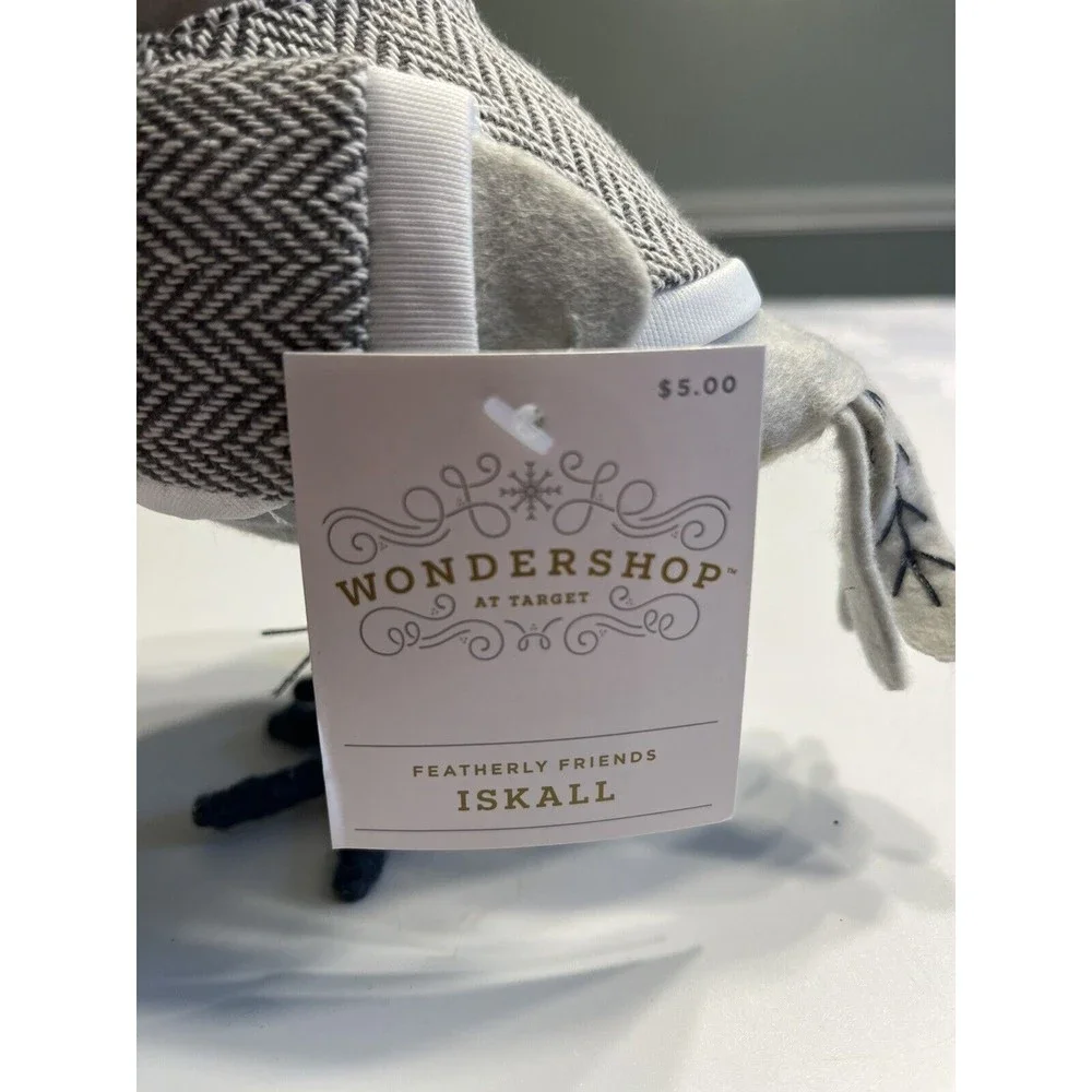 Target Wondershop Christmas 2022 Featherly Friends Felt Bird ISKALL